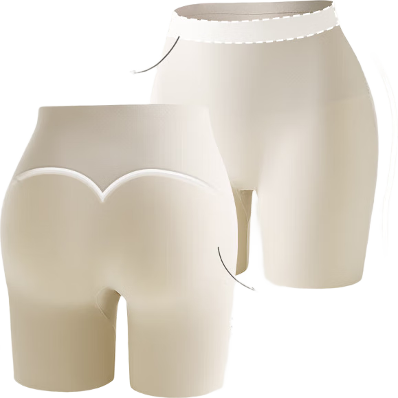 ubras无痕收腹包臀高腰防走光安全裤免穿内裤短裤打底裤瓷肌色M
