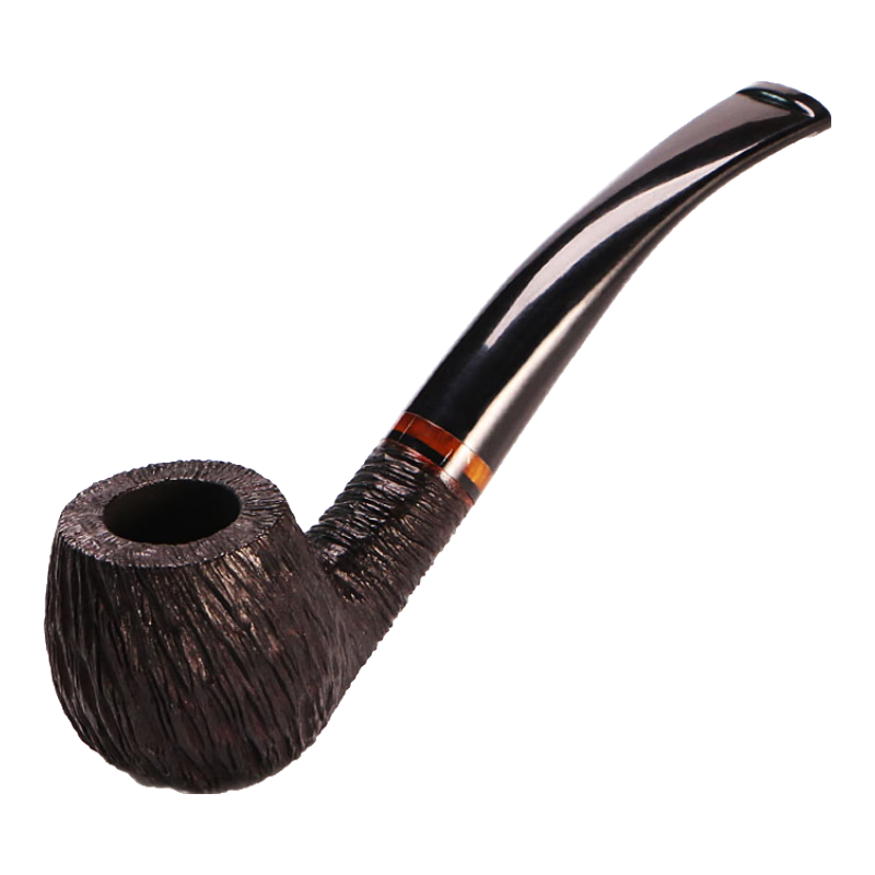 合旺煙具實(shí)木煙斗男士手工石楠木煙袋老式旱煙鍋過濾斗彎式煙具套裝 三用F06石楠木煙斗【手工精雕】