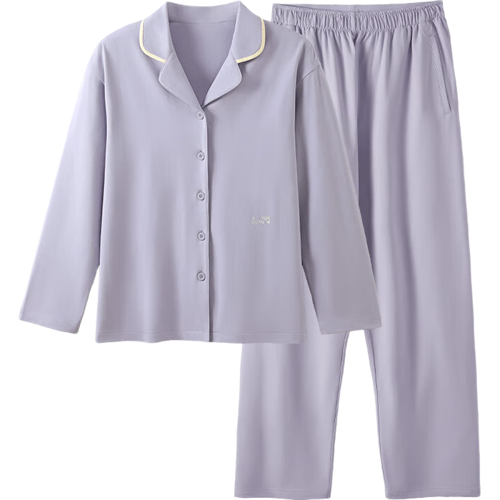 静韵【深睡衣60】防螨超柔软睡衣女春秋季情侣软棉棉家居服套装男