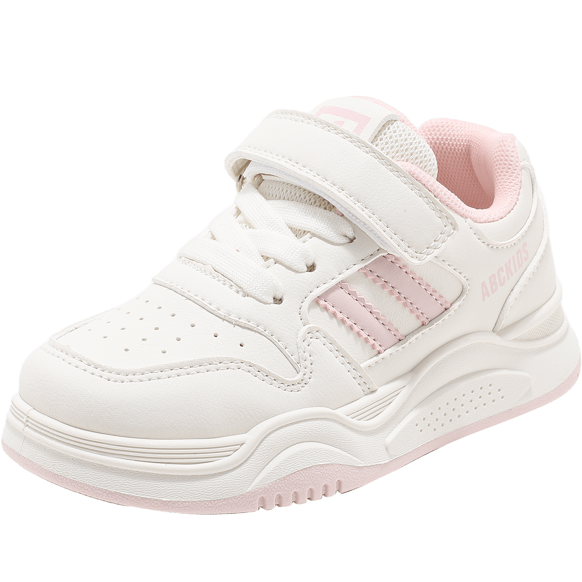 ABC KIDS兒童板鞋秋季童鞋男童女童小白鞋白色運動(dòng)鞋3036白粉色26