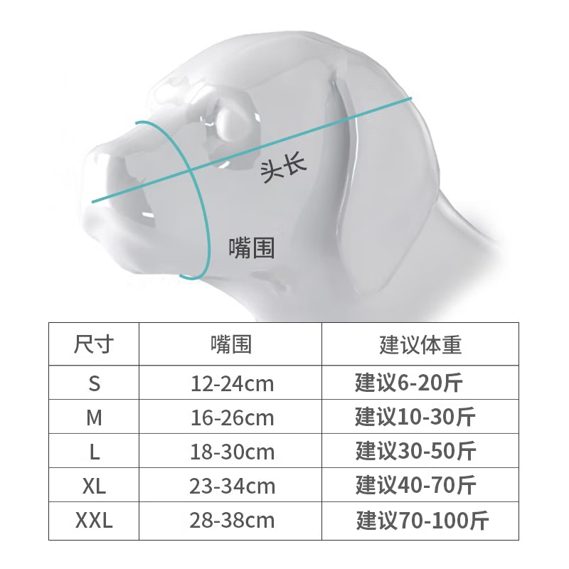 狗狗嘴套防咬防亂吃防叫防扒能喝水止吠器中小大型犬狗嘴套口罩 黑色【可調(diào)節(jié)大小】 S(建議6-20斤)