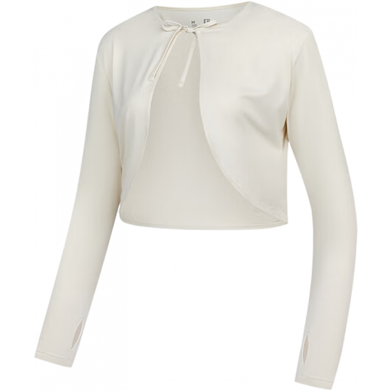 乔丹夏思凝同款披肩防晒衣女UPF100+冰丝夏季透气外套风衣服 奶油白 M