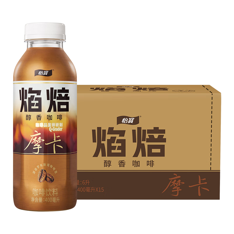怡宝焰焙摩卡咖啡饮料400ml*15瓶整箱装
