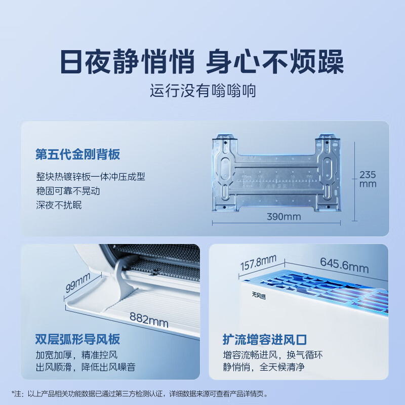 美的空调 大1匹/1.5匹 云朵系列 无风感 母婴级净护 节能省电 家用卧室冷暖挂机 国家补贴 以旧换新 无风感 大1匹 双翼无风感