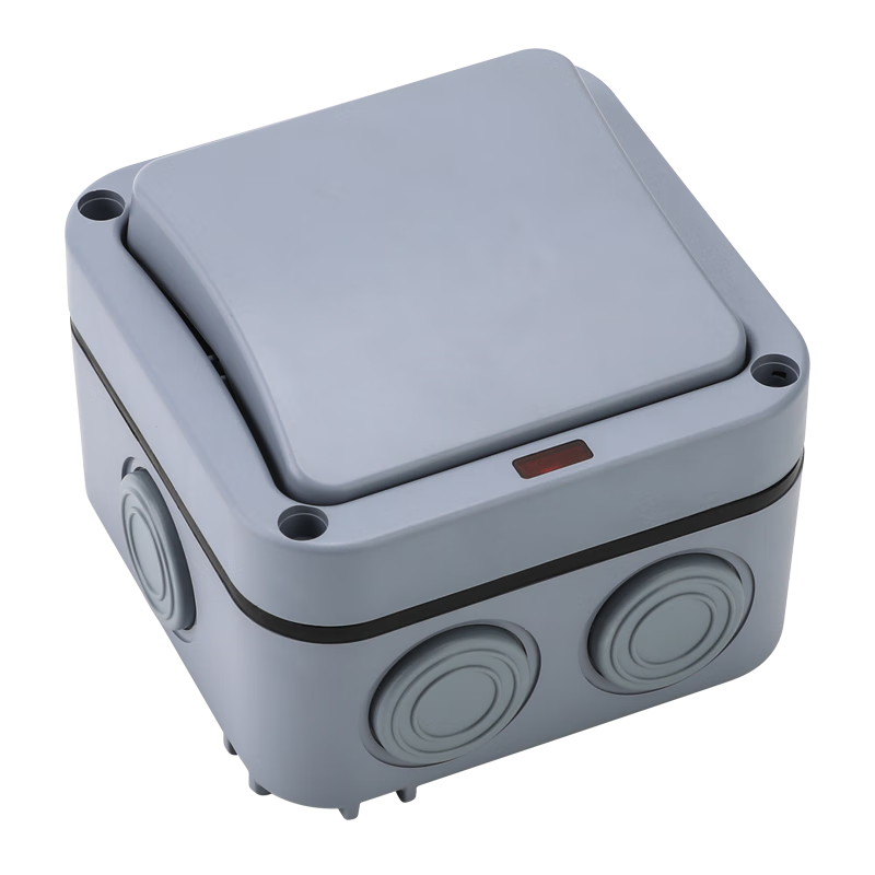 希崖家用明裝防雨插座室外防水開(kāi)關(guān)IP66雙控燈電源開(kāi)關(guān)一開(kāi)防爆雨戶(hù)外