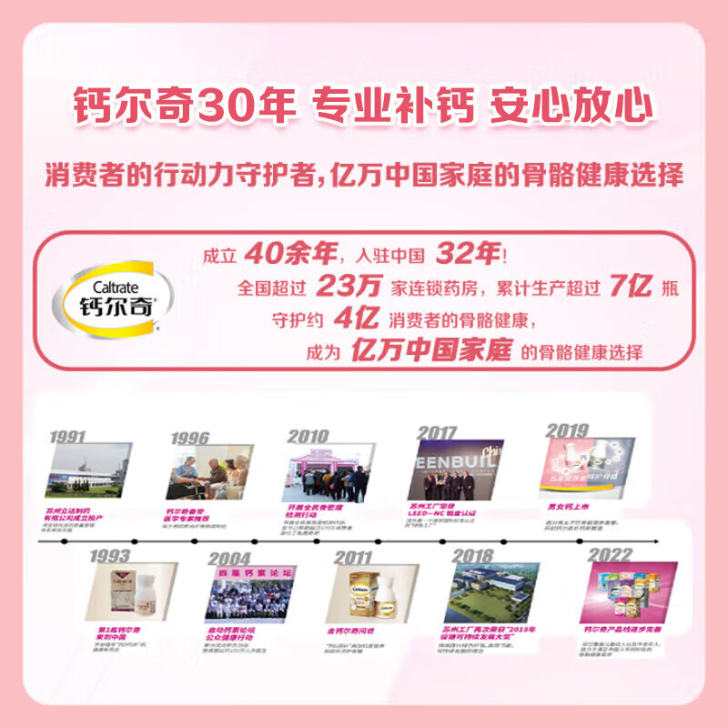 钙尔奇钙片女士补钙补铁提气色腿抽筋腰腿疼30-40-50岁补钙铁锌维K维C 【女士钙铁同补】 30粒*4瓶