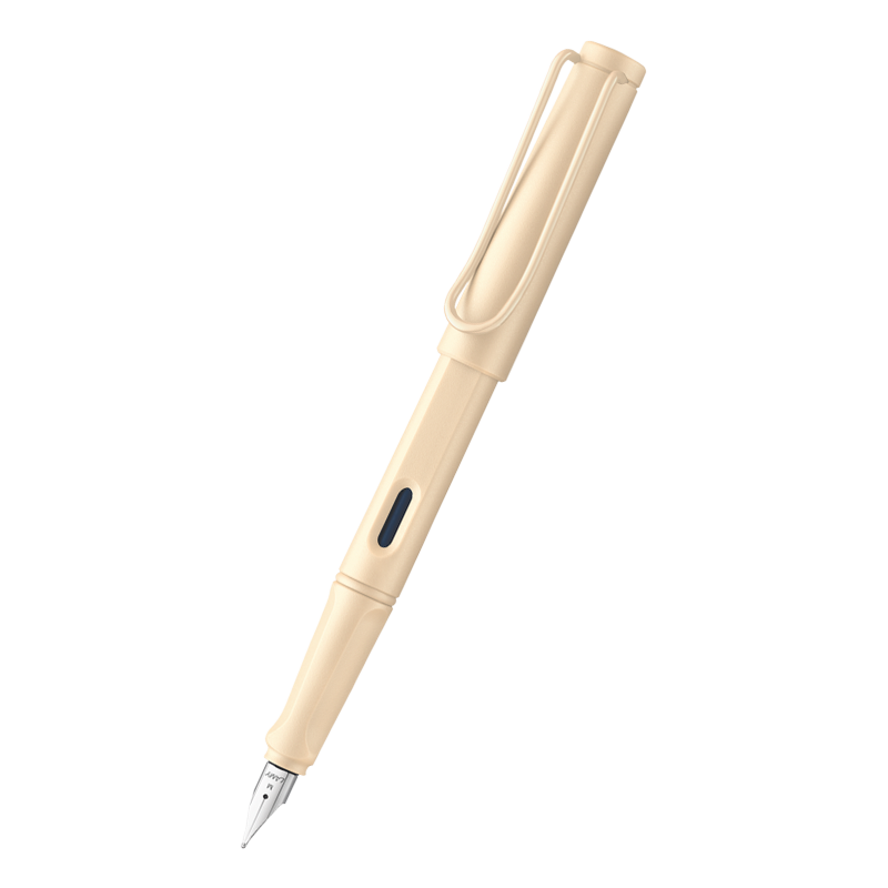 凌美(LAMY)钢笔 safari狩猎系列2022限定款 奶油白浅咖 单只装 德国进口 F0.7mm送礼礼物