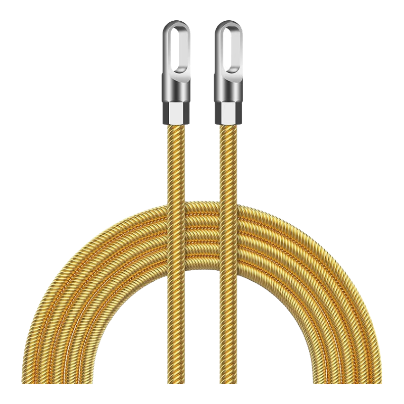 宏利萊穿線器電工神器拉線引線拽線器鋼絲網(wǎng)線串線管暗線暗管穿引器 全彈簧穿線器【滑輪頭】 20米