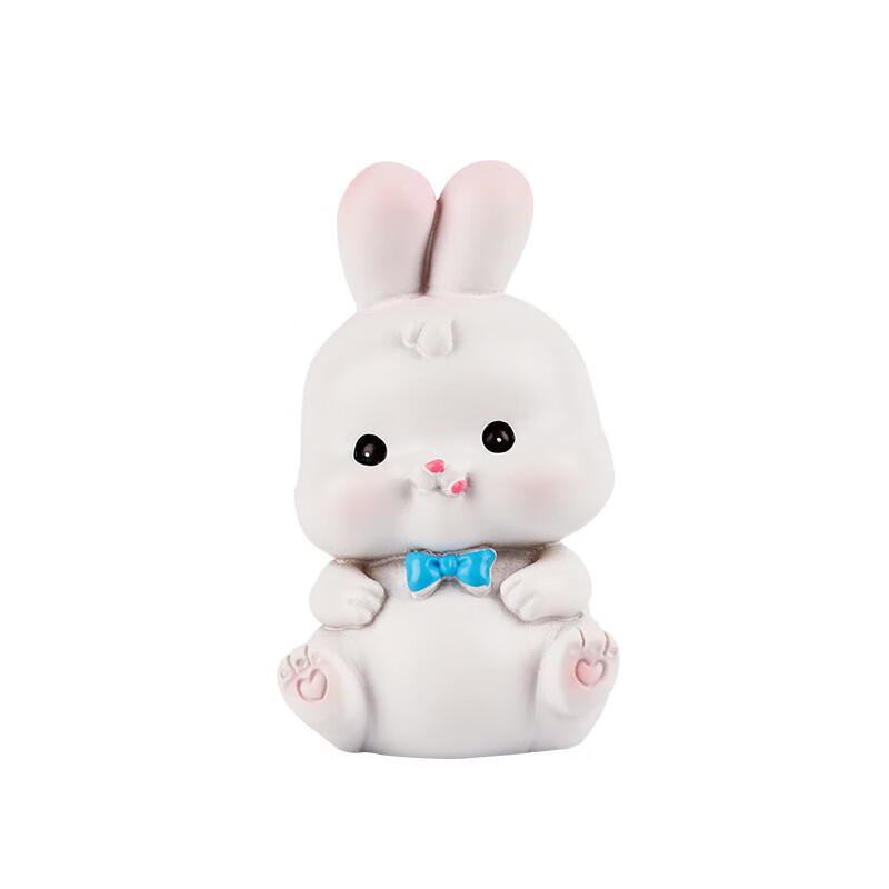 集物一册创意生日礼物小兔子摆件礼盒装办公桌工位装饰车载摆件送女生闺蜜 啵啵小兔摆件 一套4个+礼盒