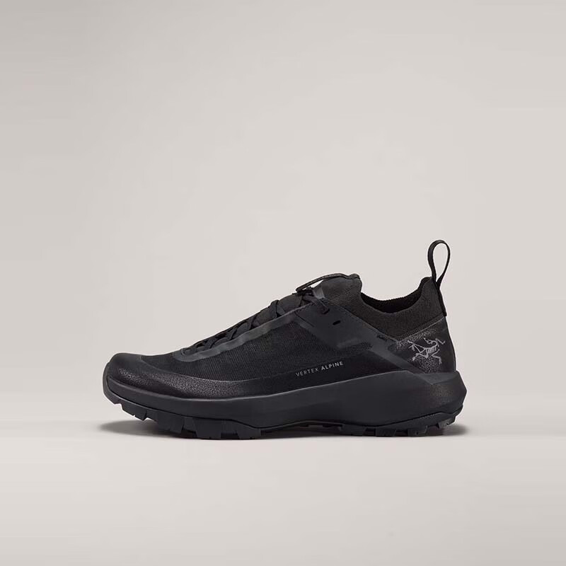始祖鸟（ARC'TERYX）男士登山鞋 Vertex GTX 轻便稳定抓地防水耐磨户外运动鞋 Black黑色 标准44.5/US10.5