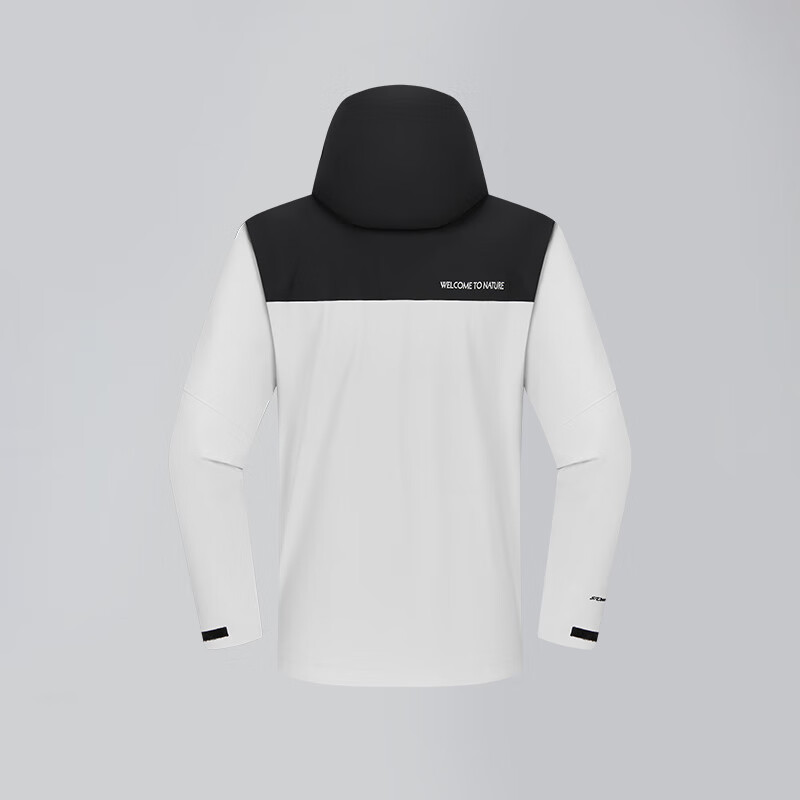 伯希和(Pelliot)【归野】户外单层冲锋衣男2025新款Teflon三防徒步登山服男 【男款】漫暮黑+岩石白 三防面料 S