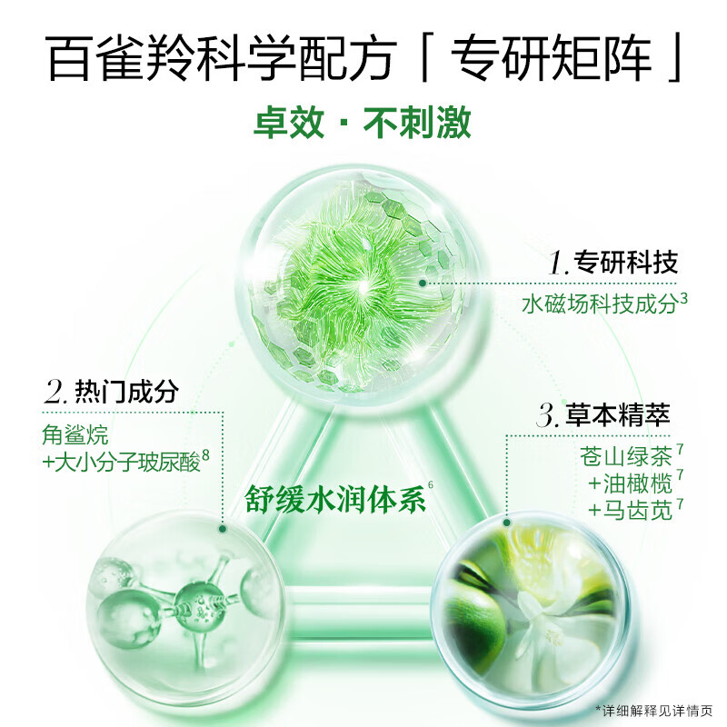 百雀羚(PECHOIN)套装 草本精粹惊喜礼盒 补水保湿爽肤水乳液面霜洗面奶护肤化妆品 洁面95g+水100ml+乳100ml+霜50g