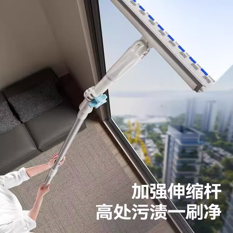 苏力达擦玻璃神器新款高层窗外专用家用洗窗户家政保洁双擦窗清洁工具刮 【擦窗神器】+擦玻璃抹布*3