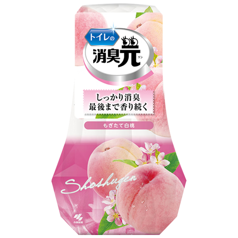 小林制药（KOBAYASHI）厕所用消臭元新鲜白桃385ml空气清新剂香薰除臭剂芳香剂除臭留香