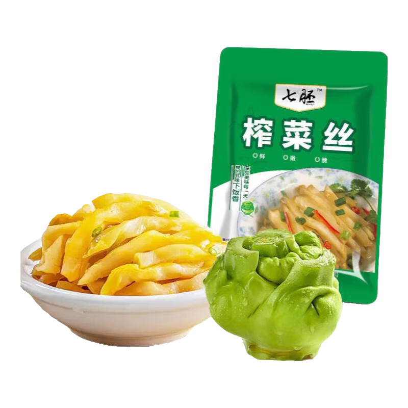 榨菜丝开味小菜50g/袋鲜嫩脆爽下饭菜拌饭拌面开味咸菜开袋即食 榨菜丝50g*5包
