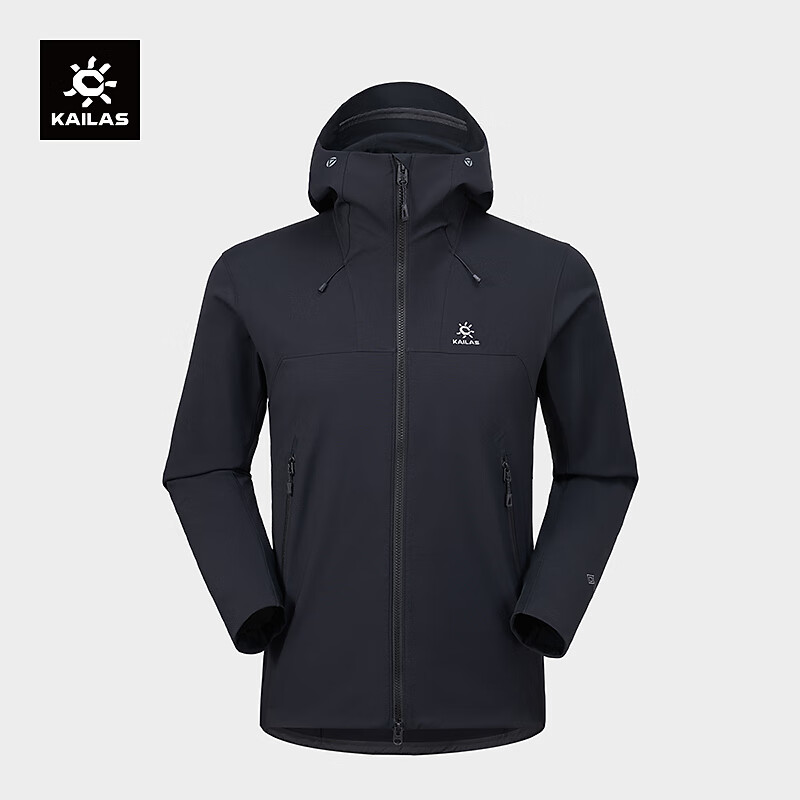 KAILAS凯乐石IC-MAX软壳外套男GORE-TEX 3L防风保暖户外攀冰登山 玄青黑 L