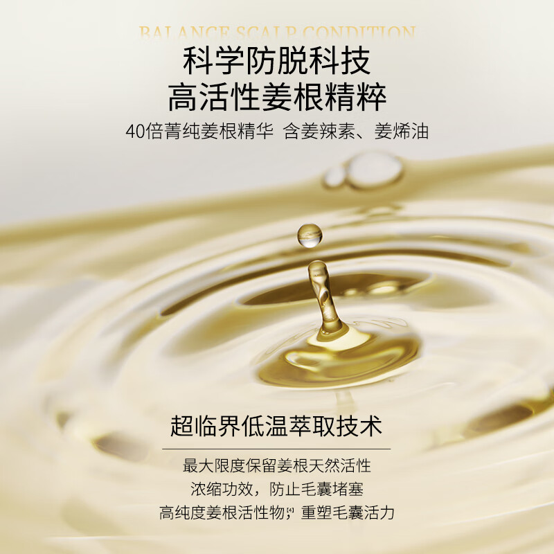 滋源控油去屑洗发水无患子清爽蓬松生姜防脱洗头膏男女士无硅油洗发露 防脱洗发水300g送400g