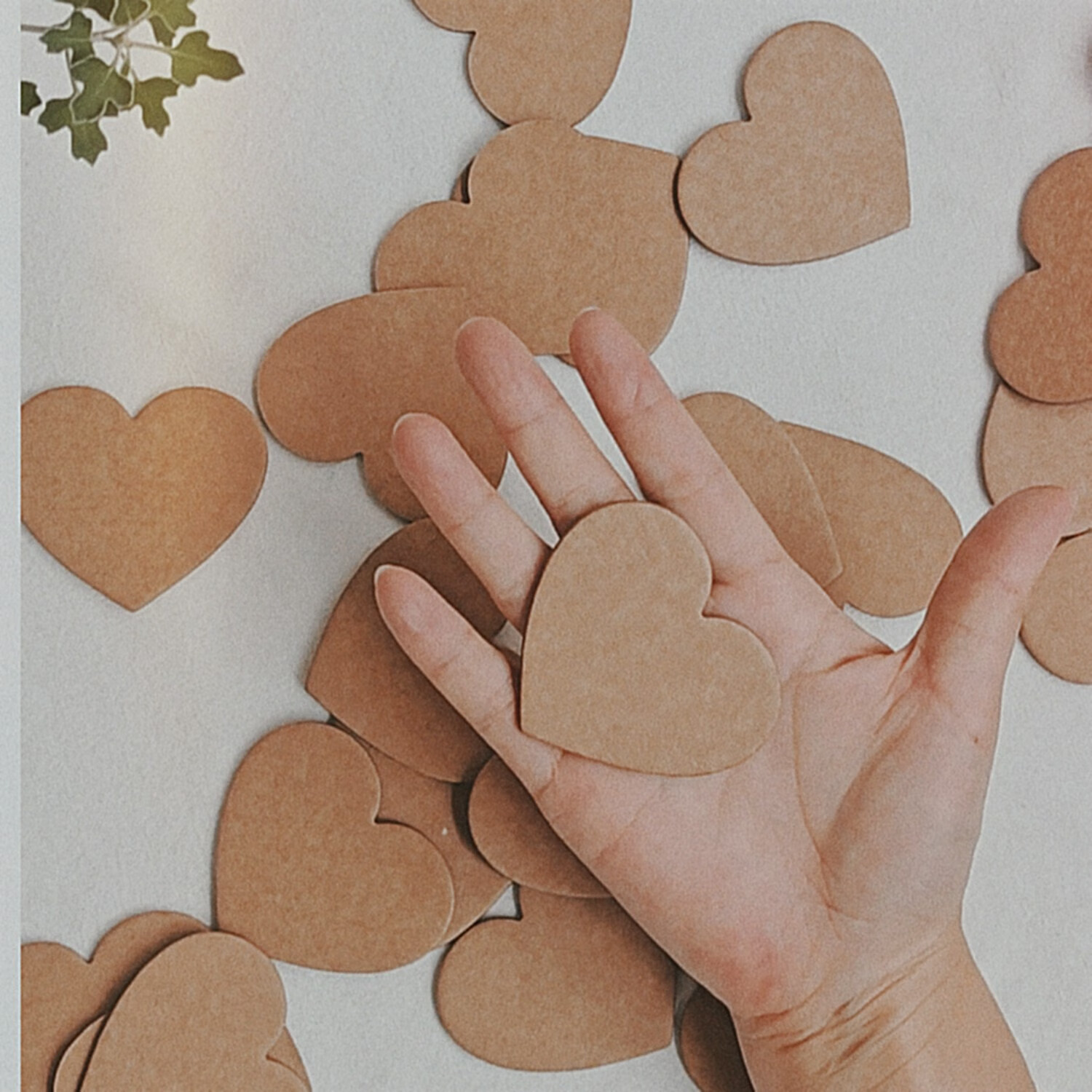 2mm厚纸板爱心 贴片彩绘手工diy辅料挂件高密度灰板裱牛卡纸 30枚