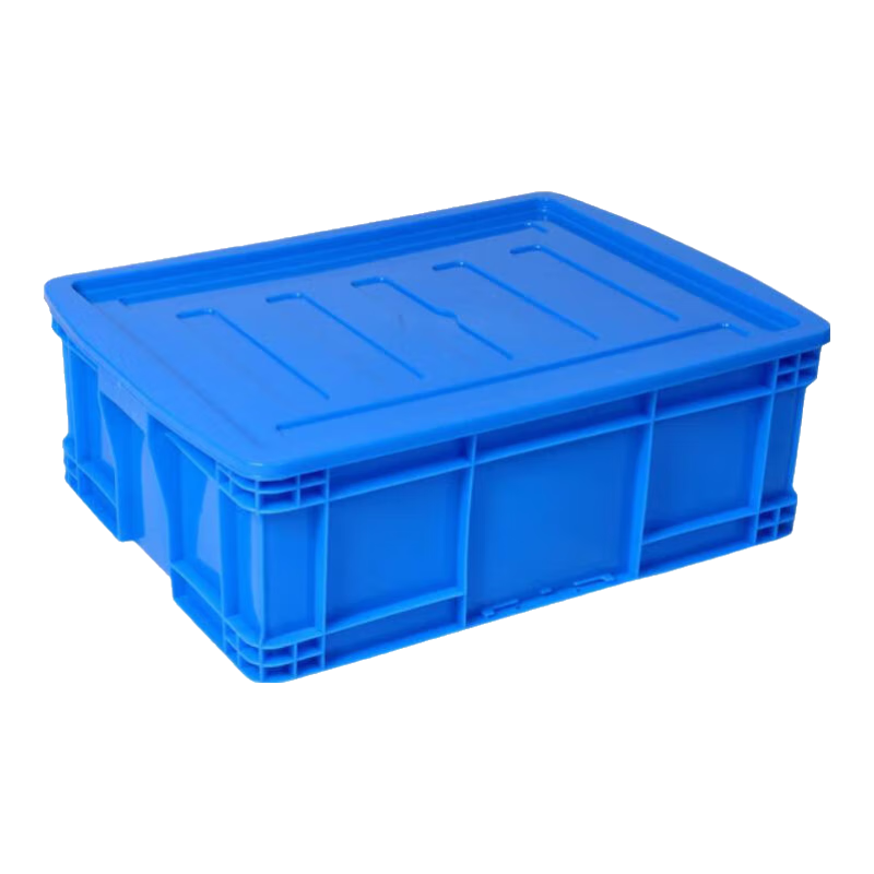 飛羽勝塑料周轉(zhuǎn)箱帶蓋加厚倉儲物流藍(lán)色塑膠中轉(zhuǎn)倉庫工業(yè)收納膠框現(xiàn)貨 500-180箱（560*420*190） 藍(lán)色帶蓋(需其他顏色聯(lián)系客服備注:黃/綠/紅/白
