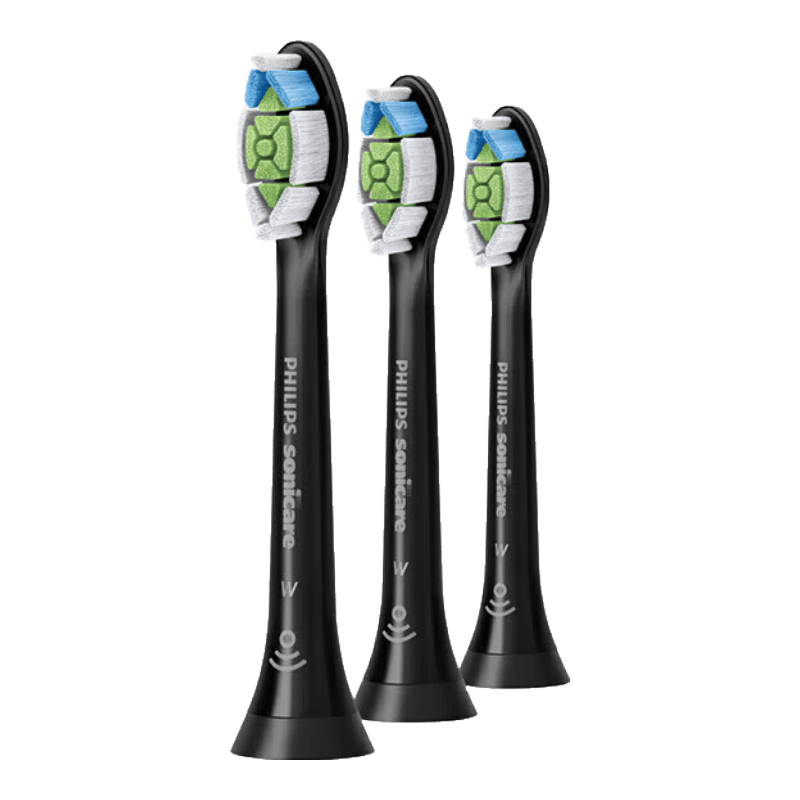 飞利浦（PHILIPS）电动牙刷头替换头官方正品适配钻石3/5/7/9系列HX9912/9911/9352/9362/9372/6730/5181 3支 【亮白型】HX6063/96黑色标准型