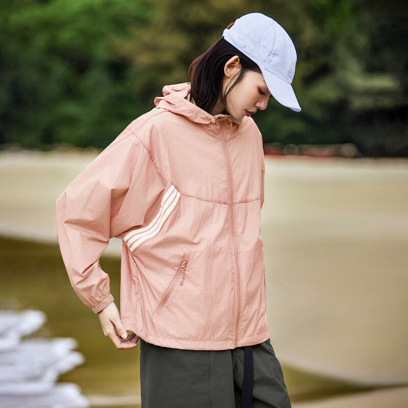 拓路者户外防晒衣女夏季新款upf50+冰丝防晒服外套男海边旅游学车皮肤衣 藕荷粉 L