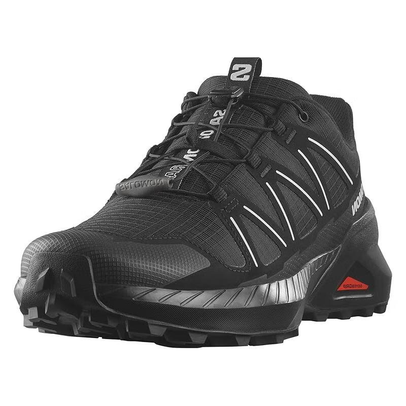 萨洛蒙（Salomon）【日本直邮】萨洛蒙（Salomon）男士越野跑鞋L47514500026 黑色/黑色/冰川灰 42.5 (270mm)