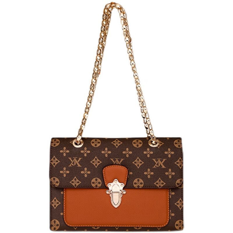 酷奇袋鼠酷奇女包轻奢真皮女士包包2026新款潮时尚链条单肩斜跨女包小方包 酷奇 黑色