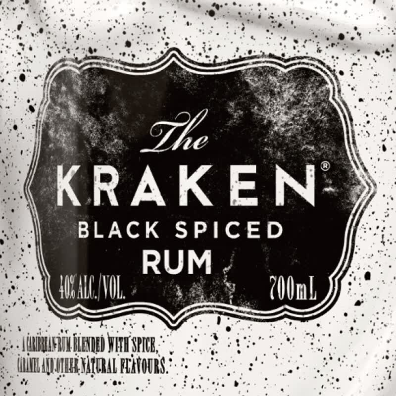 酷拉肯【送男生礼物】Kraken加香黑朗姆酒 Rum洋酒调酒基酒 【限量纪念款】19年探秘号 700mL