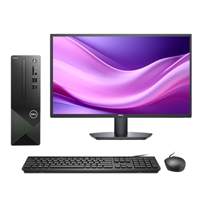戴爾（DELL）國家補貼 成就3030S 臺式電腦主機(酷睿12代i3-12100 8G DDR5 512GSSD)27英寸大屏顯示器