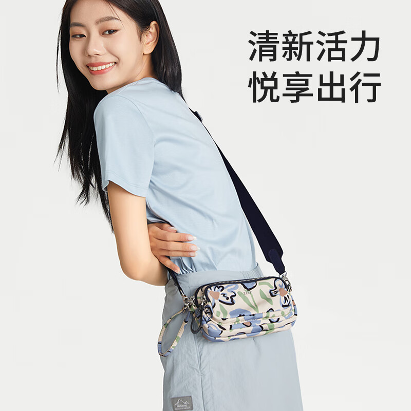 萊夫印花手機(jī)包女斜挎2024新款迷你零錢小包包夏季帆布媽媽手拿包 藝術(shù)花卉-小號(hào)(可放手機(jī)、鑰匙)
