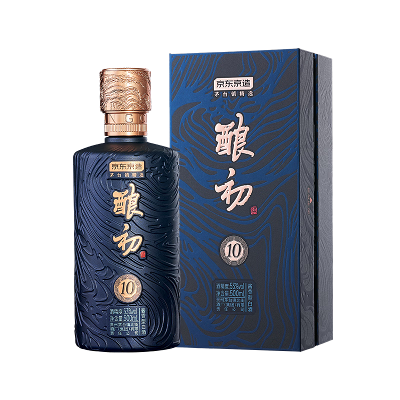 京东京造 酿初精选纯正古法大曲酱香白酒 整箱装