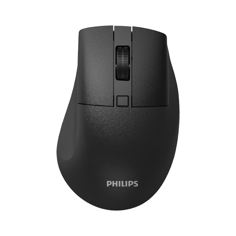 飞利浦（PHILIPS）SPK7528无线蓝牙双模鼠标轻音便携鼠标人体工学苹果mac台式电脑笔记本通用家用办公企业采购 黑色