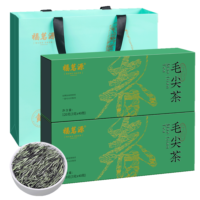 福茗源綠茶 毛尖茶 濃香型明前2025新茶春茶葉禮盒送禮240g年貨禮盒