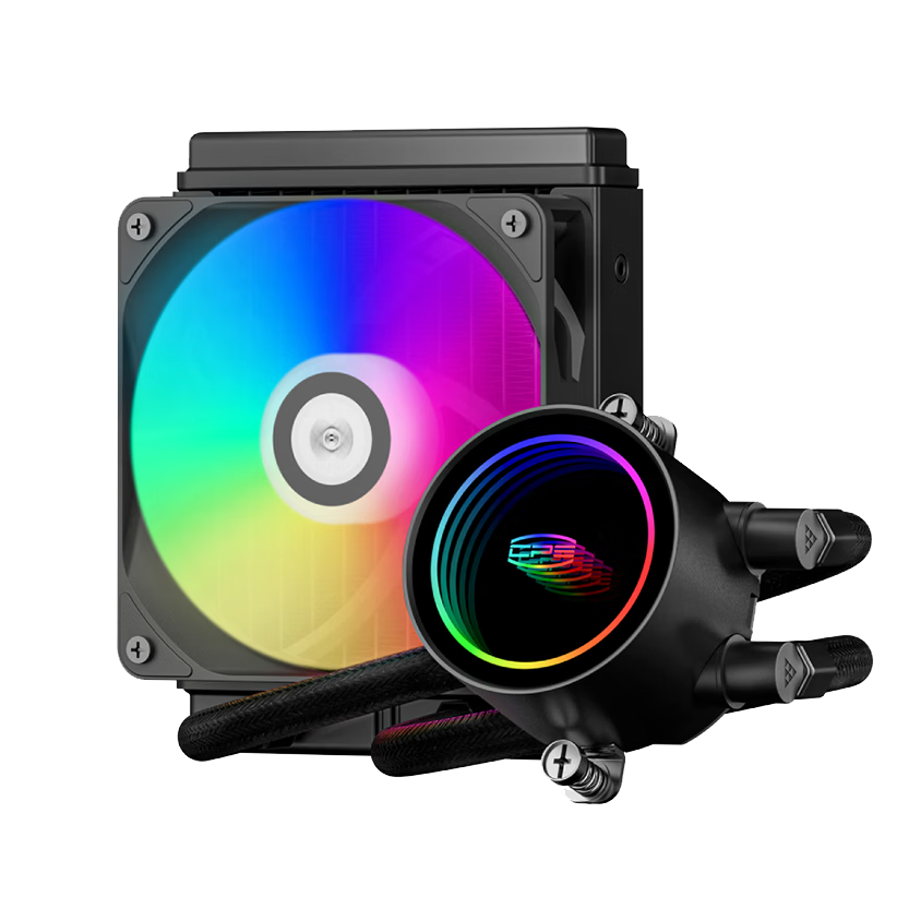 超频3（PCCOOLER）巨浪120一体式水冷散热器ARGB电脑CPU风扇 巨浪240水冷1700台式机巨浪360水冷 支持平台AM5 巨浪DA120 ARGB 黑色