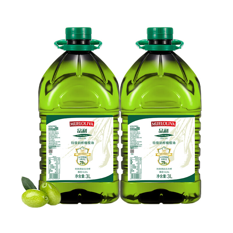 品利（MUELOLIVA）特級初榨橄欖油3L實(shí)惠桶裝西班牙進(jìn)口 特級初榨橄欖油3L*2桶