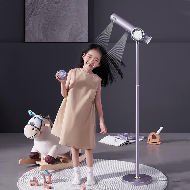 品仕乐高速立式吹风机速干护发负离子懒人儿童家用落地免手持电吹风筒 暮山紫（ultra精华版）