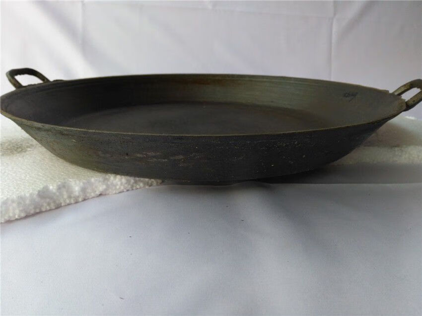 不粘鍋煎鍋老鑄平底鍋40煎餅老款烤盤(pán)魚(yú)燃?xì)庠钇降纂姶艩t鐵板 -50厘米生鐵平鍋 0cm