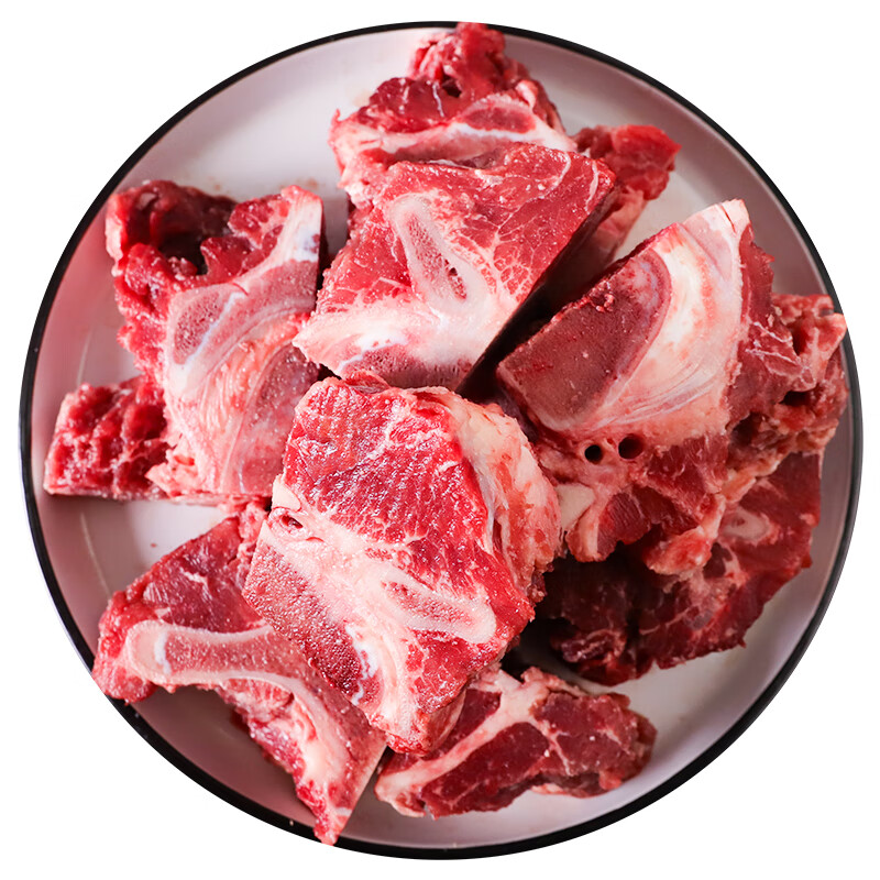 果亦橙5斤新鲜多肉牛脊骨生鲜冷冻冻品带肉牛脖骨火锅食材牛排骨牛