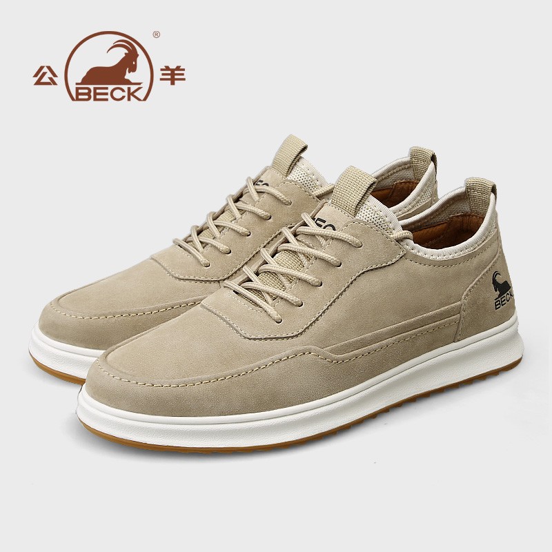 公羊意大利男鞋新款春夏季运动鞋男士皮鞋耐磨软底休闲鞋子男百搭板鞋