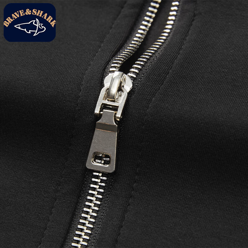 勇士鲨鱼（BRAVE&SHARK）卫衣男立领套头商务休闲秋冬款外套百搭舒适通勤长袖刺绣卫衣打底 宝蓝色加绒 XL (180) 推荐体重140-160斤