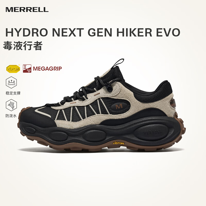 迈乐（Merrell）新品登山徒步鞋毒液行者NEXT GEN HIKER ME情侣款耐磨防滑舒适 黑卡基-MT6325101-01 38
