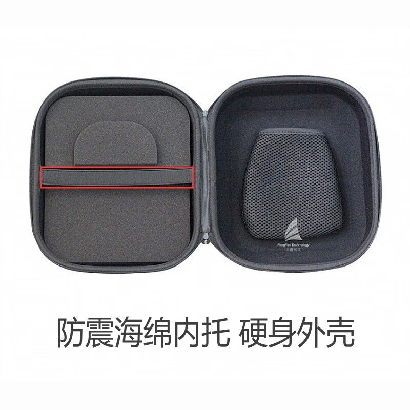 丰帆(FengFan) 适用于森海塞尔头戴式耳麦收纳包HD650/HD660S/HD400Pro/HD560S/HD600耳机盒抗压保护壳 麻灰色(带手提+固定绑带)