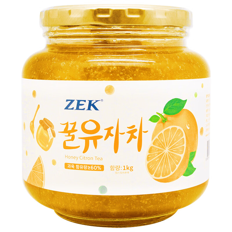 Zek韓國(guó)進(jìn)口ZEK原味百香果紅西柚蜂蜜柚子茶1kg580g罐裝沖飲果醬 蜂蜜柚子茶1KG (經(jīng)典原味)