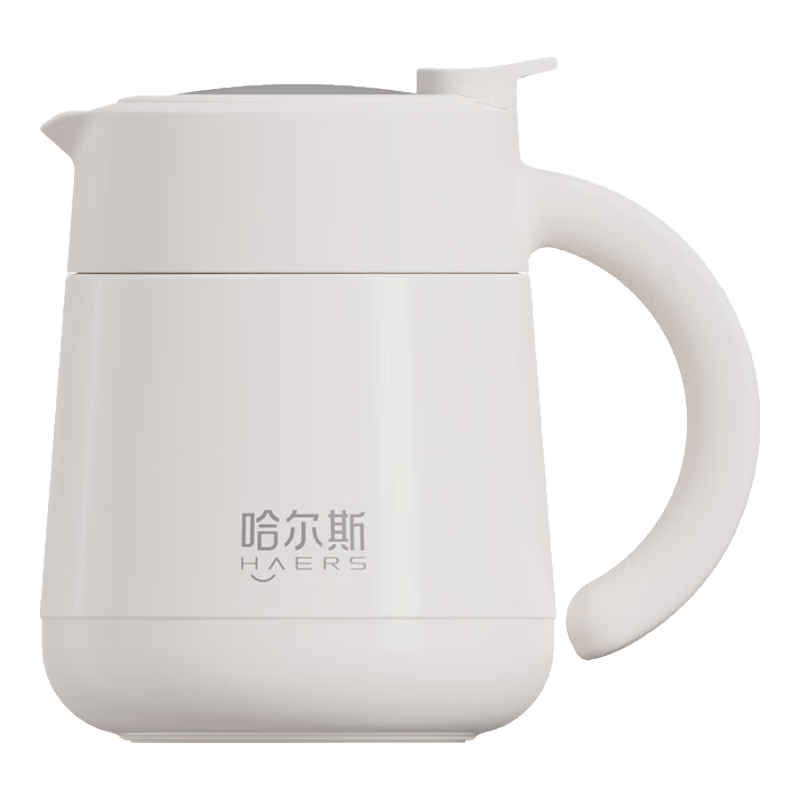 哈尔斯大容量不锈钢家用保温壶热水壶办公室茶壶高颜值暖水壶团购送礼 白色2L