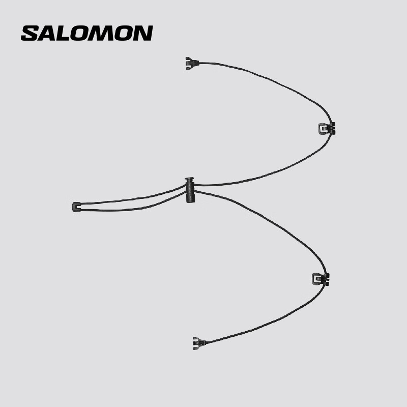 萨洛蒙（Salomon）男女款 户外运动徒步登山水袋背包抽绳 QUICK LINK 黑色 C13345