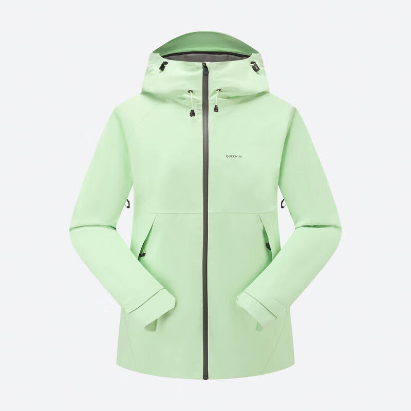 迪卡侬新款女士MH500亚洲版型户外防风防水登山夹克外套L-5451474