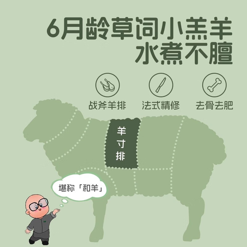 天佳名师澳大利亚法式新鲜小羔羊排肉烧烤户外食材半成品婴幼儿辅食食材 法式羊排 【秋冬温补】250g羊小排（用空气炸锅做又香又简单～）