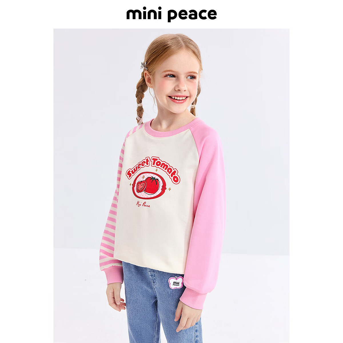 MiniPeace太平鸟童装女童卫衣FBCRF1230 云雾白 160cm