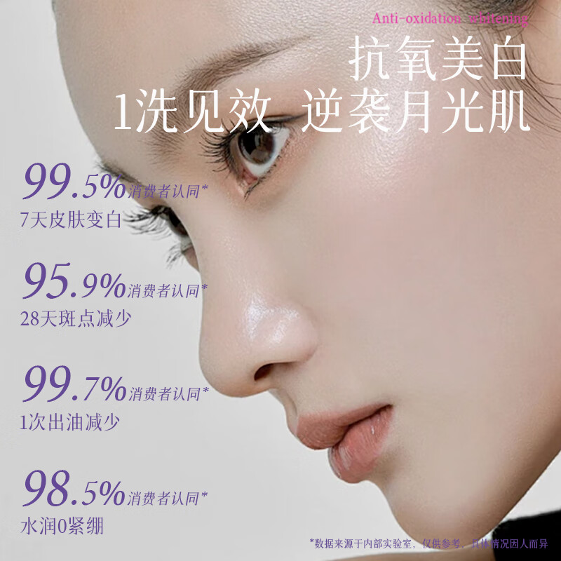 葡萄皮多酚净透洁面乳柠小序美白抗氧深处洁面乳去油毛孔清洁正品 1盒装【体验装】 官方直售