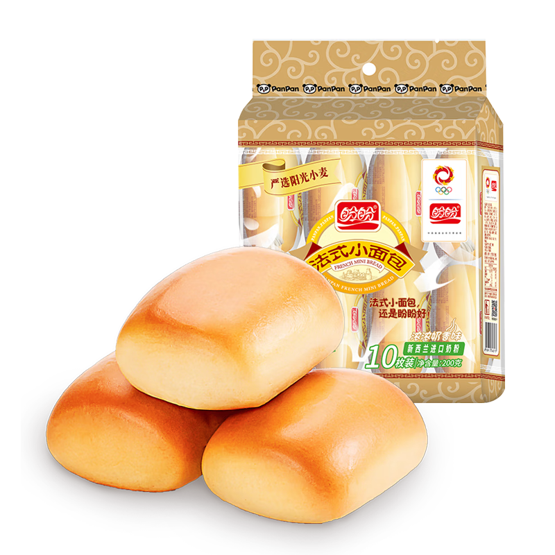 盼盼【任拍6件】小面包鸡味块薯片糕点早餐办公室小吃 休闲零食组合 小面包（奶香味）200g